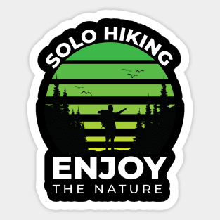 Solo Hiking Enjoy the Nature Sticker